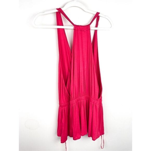We The Free Peplum Jersey Pink Tank Blouse Size L - Picture 9 of 11